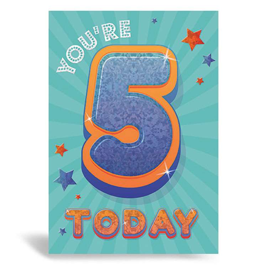 Prelude Pzazzle C50 Birthday Age 5 6pk