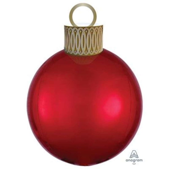 Foil Balloon 16" Orbz Red Bauble