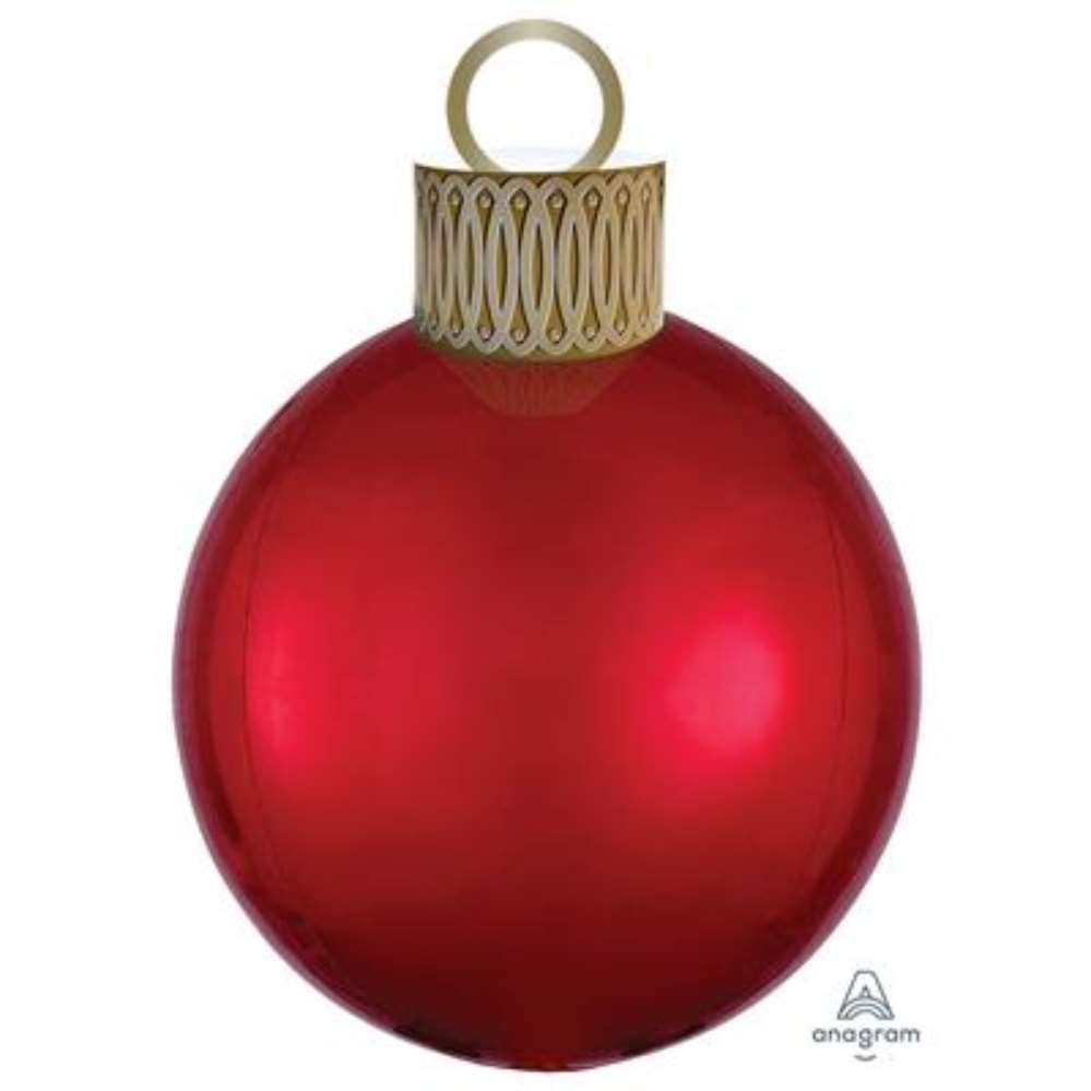 Foil Balloon 16" Orbz Red Bauble
