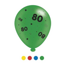 Age 80 Assorted 10" Latex Balloons 8pk