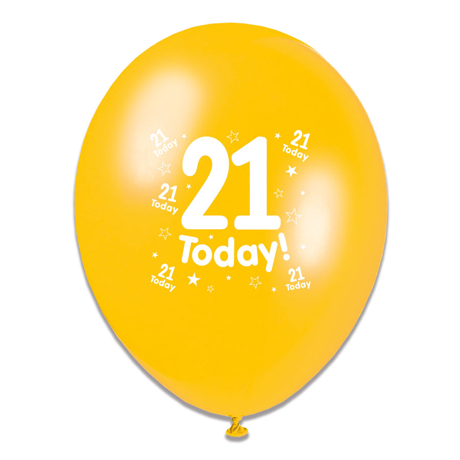 Tiger Feet Age 21 Birthday 10" Balloons 6x8pk