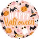 Foil Balloon 18" Round Happy Halloween Cute Icons