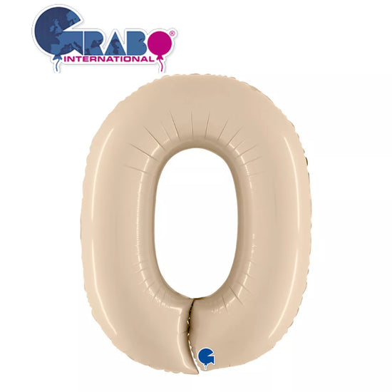 Grabo Foil Balloon Satin Cream 40" Numbers 0 - 9