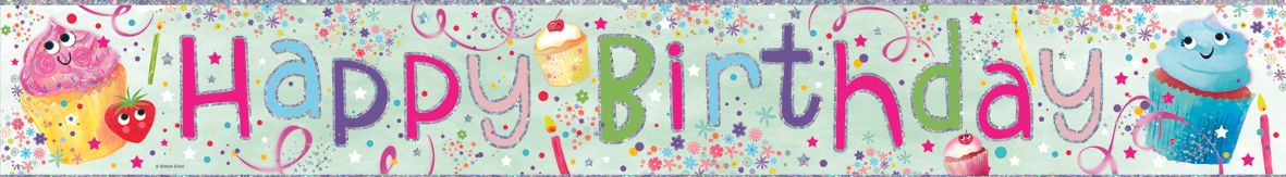 Simon Elvin Banner Happy Birthday 9ft