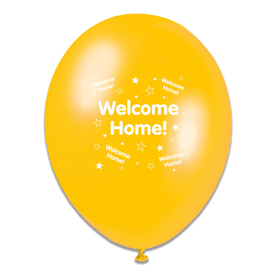 6 x 8pk Latex Balloons Welcome Home