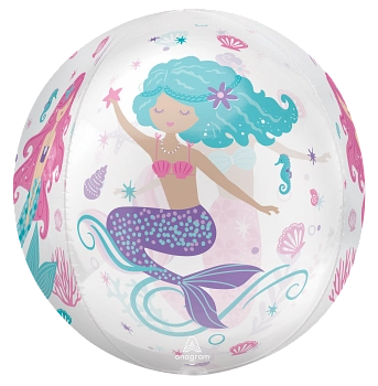Anagram Shimmering Mermaid 15" Orbz Foil Balloon
