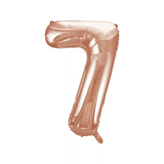 Unique Foil Balloon Rose Gold 34" Number 7