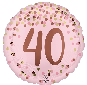 Anagram Foil Balloon Pretty Pink 40th Birthday 18