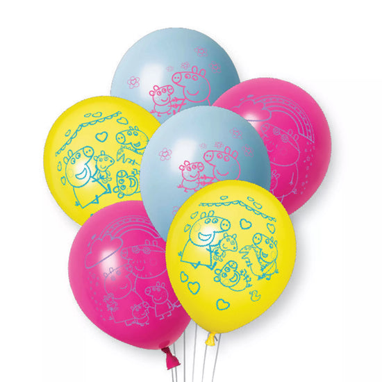 Unique Peppa Pig 12" Latex Balloons 6pk