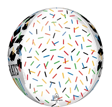 Anagram Foil Balloon Orbz Hats Off Grad 16