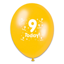 6 x 8pk Latex Balloons Birthday Age 9