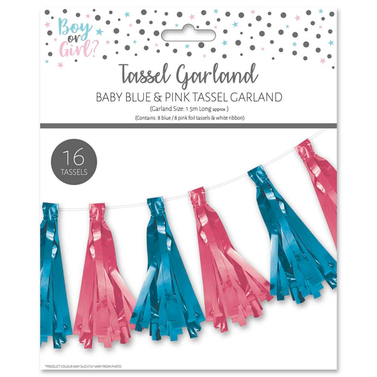 Gender Reveal Tassel Garland 1.5m