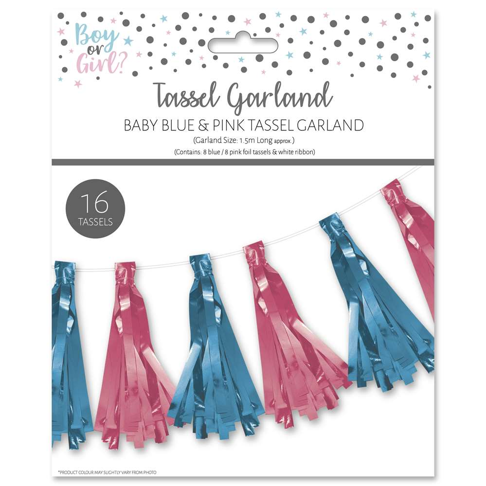 Gender Reveal Tassel Garland 1.5m