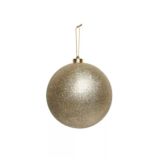 Glitter Shatterproof Bauble Champagne 15cm