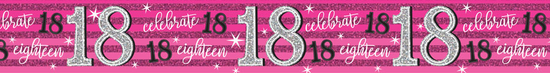 Age 18 Birthday Female Banner 6pk