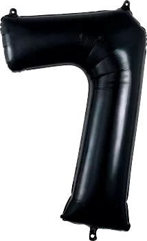 Anagram Foil Balloon Black 34" Number 7