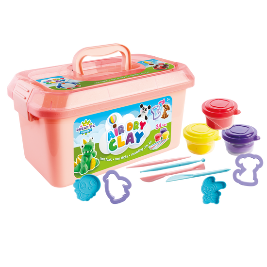 24pc Air Dry Clay Tub