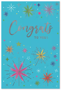 Simon Elvin C50 congratulations cards six-pack, featuring colorful designs and celebratory messages, perfect for special occasions.