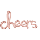 Rose Gold Cheers Script 40" Foil Balloon