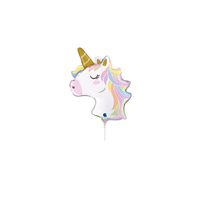 Grabo Rainbow Unicorn 14" Air Fill Foil Balloon