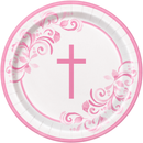 Unique 8 Pack Plates Pink Holy Cross 9