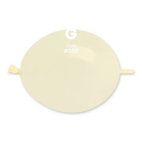 Gemar 100 Pack Latex Balloons Glink Ivory 6