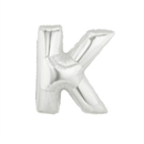 Oaktree Foil Balloon Silver 14" Letter K