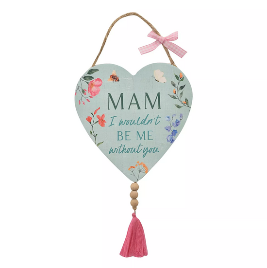 The Cottage Garden Mam Hanging Heart Plaque