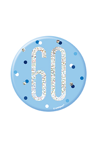 Unique Badge Blue Glitz Age 60 3