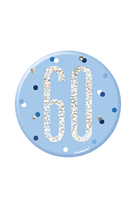 Unique Badge Blue Glitz Age 60 3