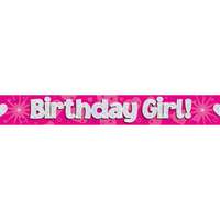 Oaktree Banner Birthday Girl Pink 9ft