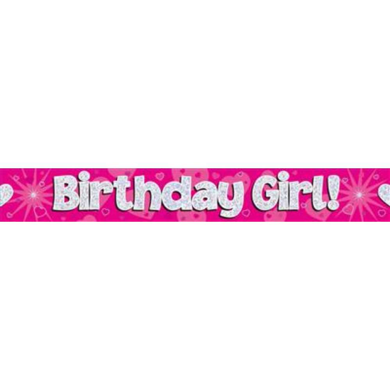 Oaktree Banner Birthday Girl Pink 9ft