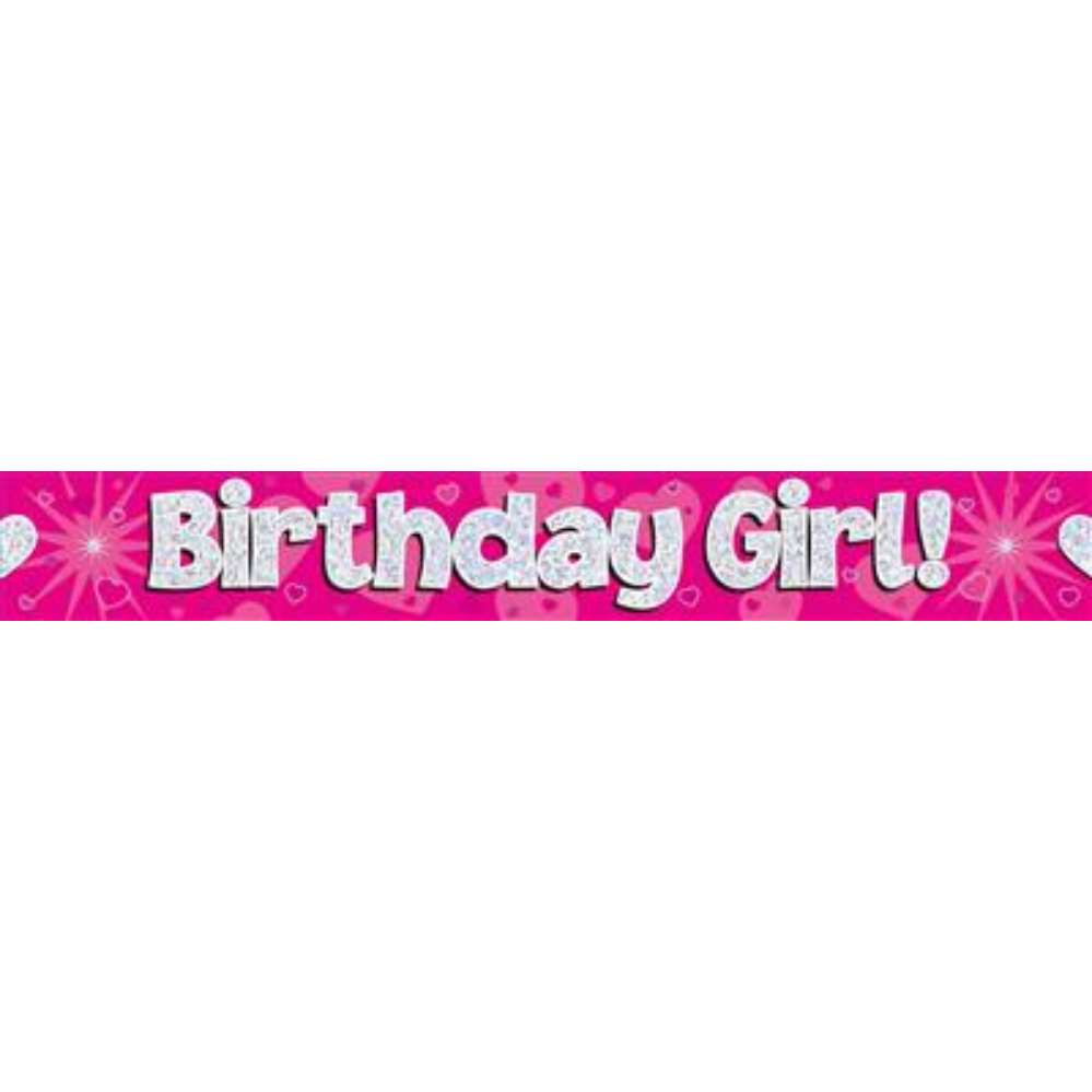 Oaktree Banner Birthday Girl Pink 9ft