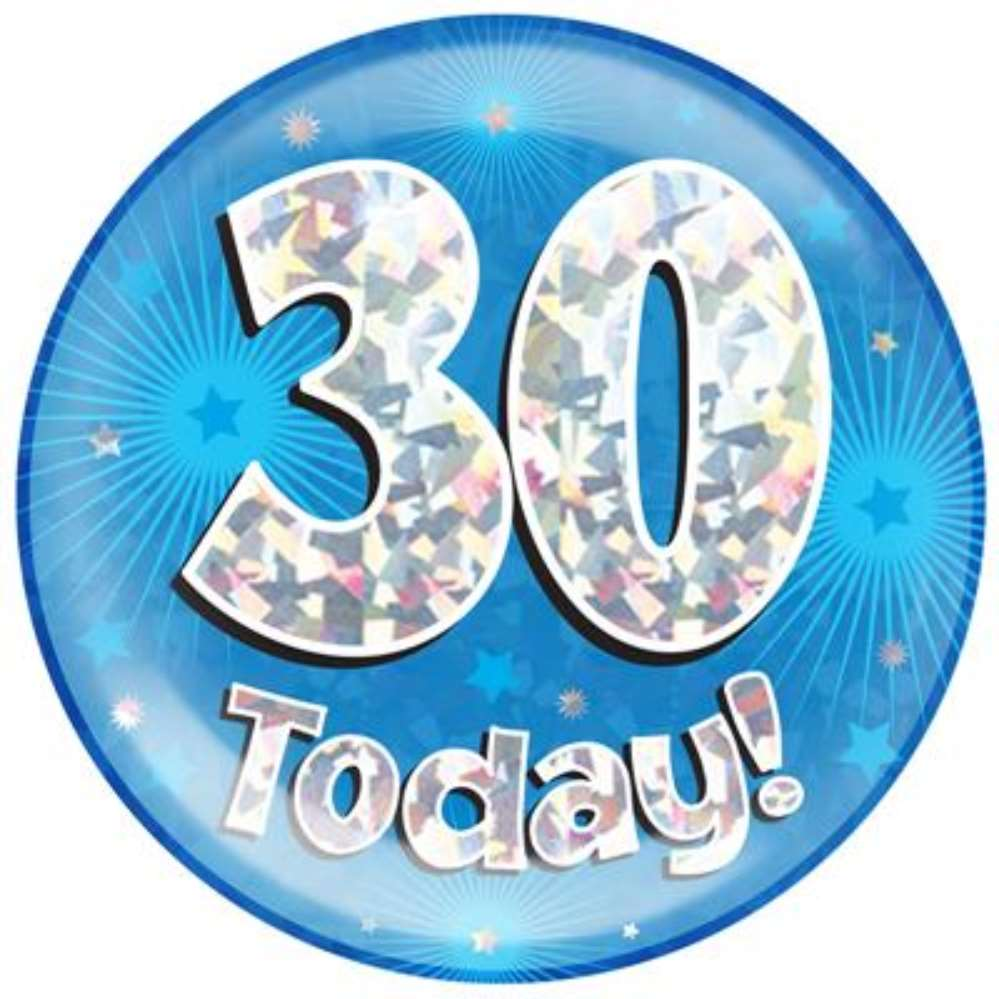 Oaktree Badge 30 Today Blue Jumbo 6