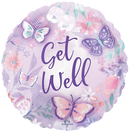 Anagram Flutters Get Well 18" Round Foil Balloon