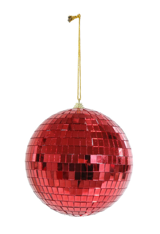 Uncle Bills Bauble Mirror Red 15cm