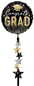 Anagram Grad Stripes 67" Foil Balloon