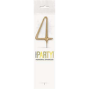 Unique Party Candle Sparkler Number 4 Gold 7
