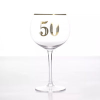 Tiger Feet Art Deco Gin Glass Age 50