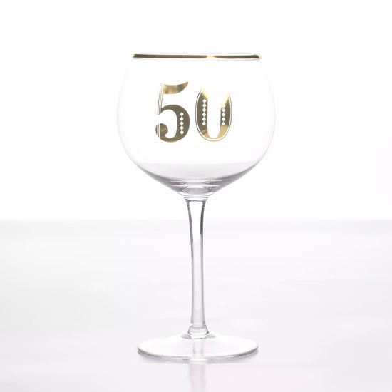 Tiger Feet Art Deco Gin Glass Age 50