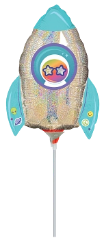 Anagram Space Rocket 12" Air Fill Foil Balloon