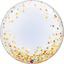Gold Confetti Dots 24" Deco Bubble Balloon