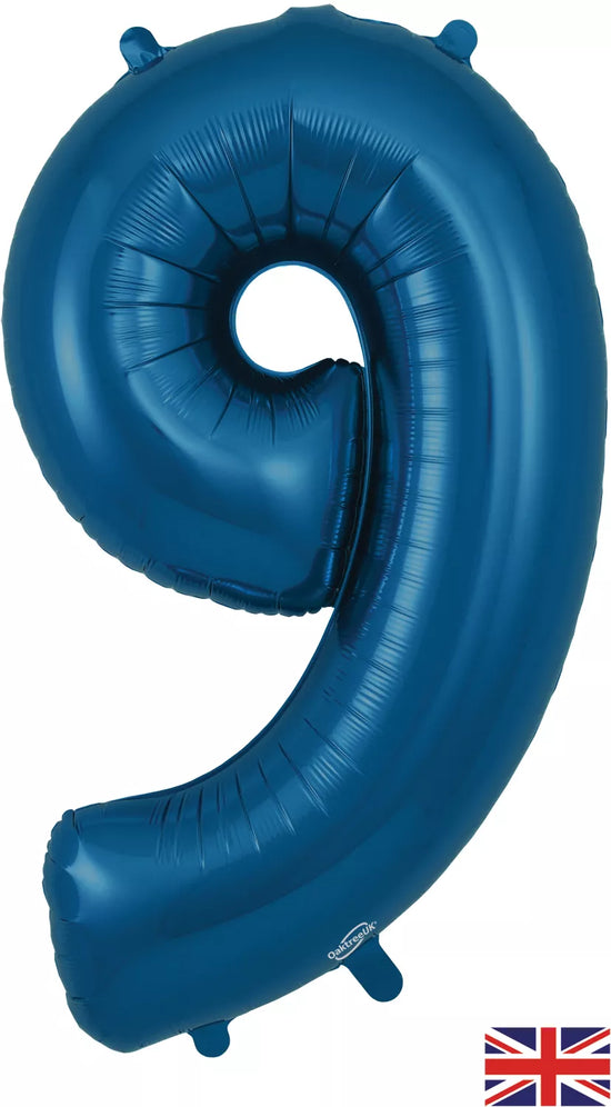 Oaktree Foil Balloon Navy Blue 34" Number 9