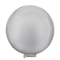 Prima Foil Balloon silver Sphere 40