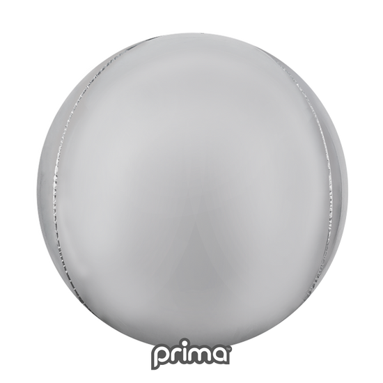 Prima Foil Balloon silver Sphere 40