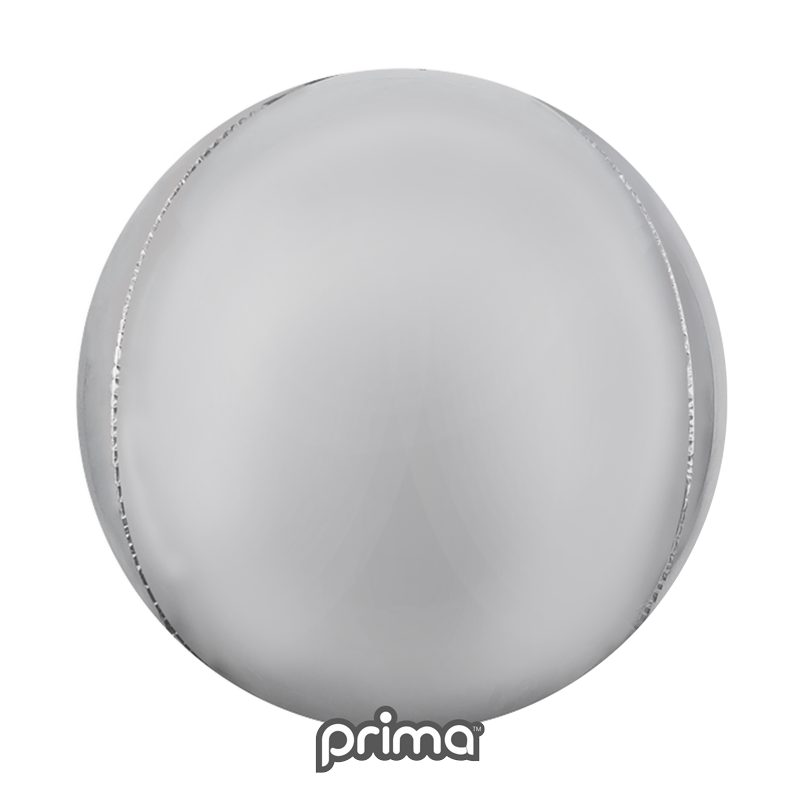 Prima Foil Balloon silver Sphere 40