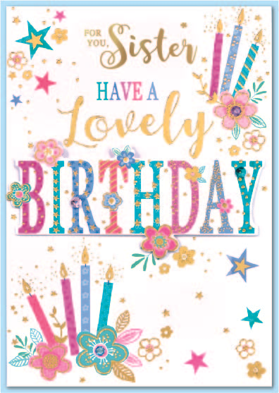 Isabel's Garden 6 Pack Cards C50 Birthday Sister