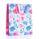 Gift Bag Blue/Pink Floral Large 6pk