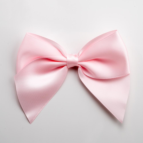 Italian Options 6 Pack Ribbon Bows Pale Pink 10cm