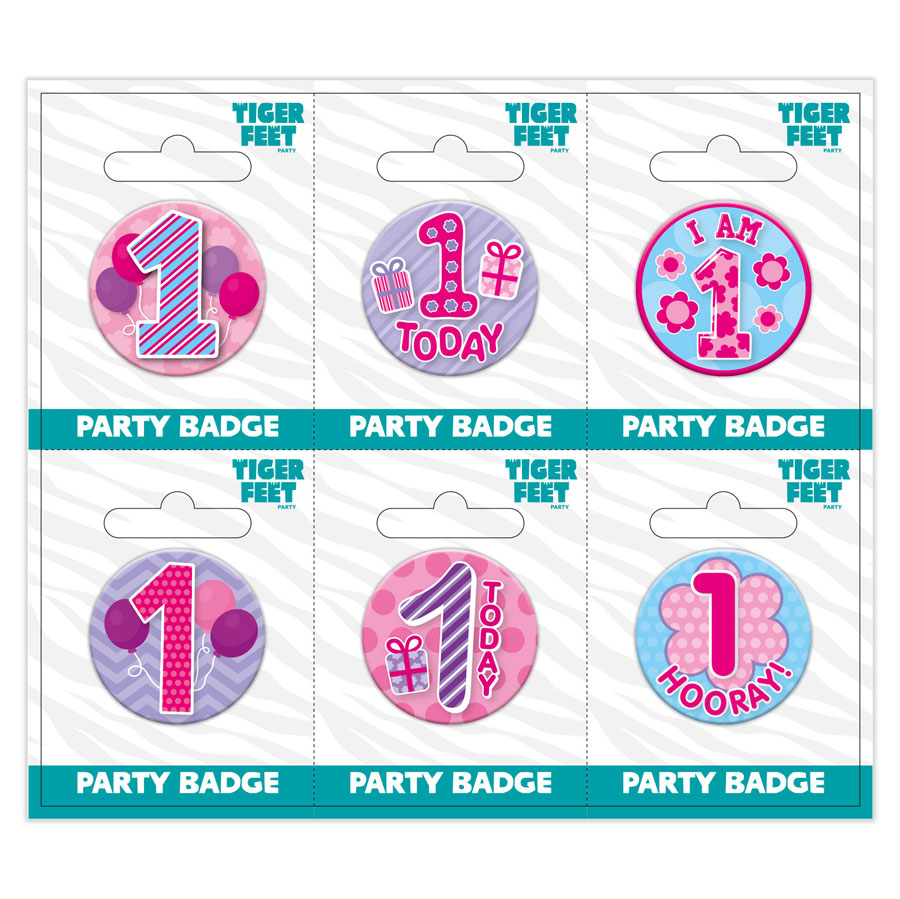 Small Badges Age 1 Female 6pk